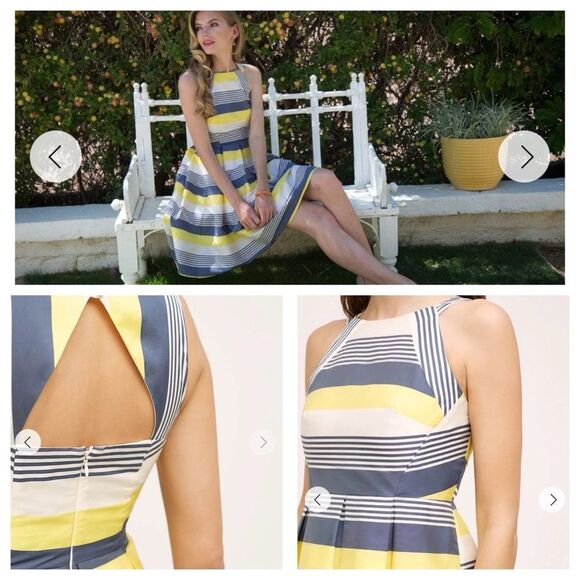 Eva Franco Mandy Dress - Gold Sz 0P - Picture 2 of 12